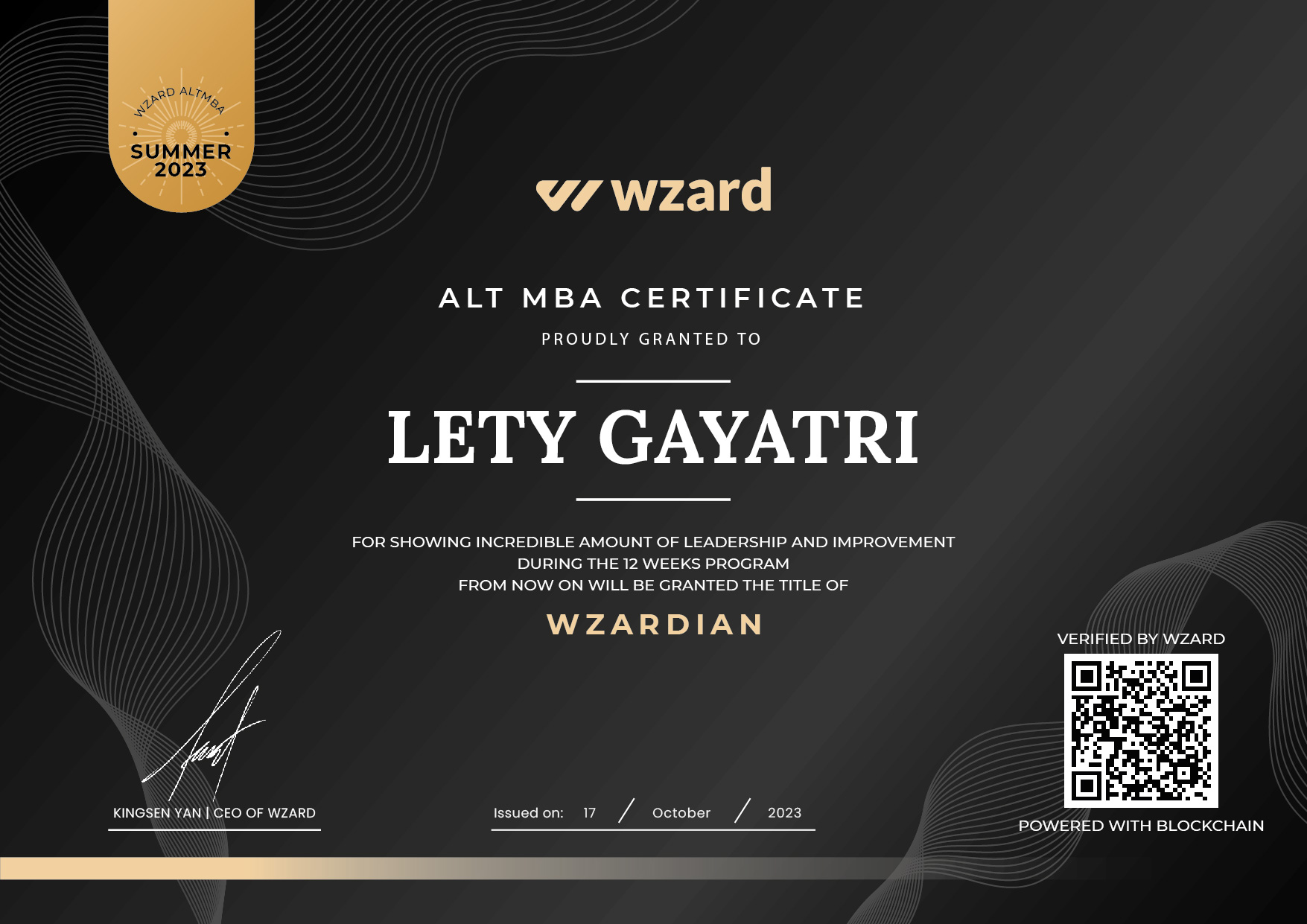 certificate
