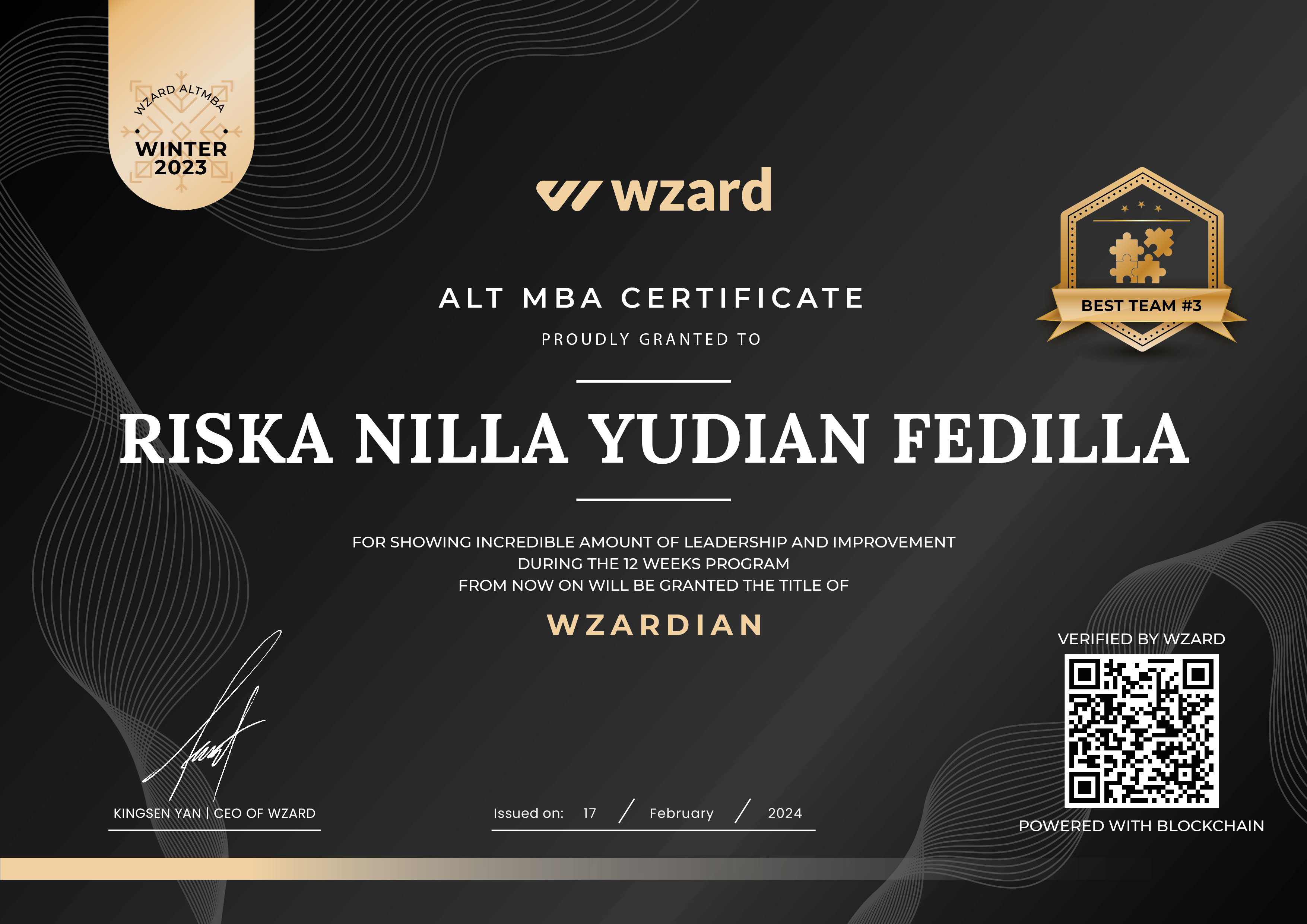 certificate